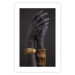 Wall Poster Exotic Duet - black hands with golden accents on a dark background 130456 additionalThumb 25