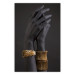 Wall Poster Exotic Duet - black hands with golden accents on a dark background 130456