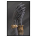 Wall Poster Exotic Duet - black hands with golden accents on a dark background 130456 additionalThumb 18