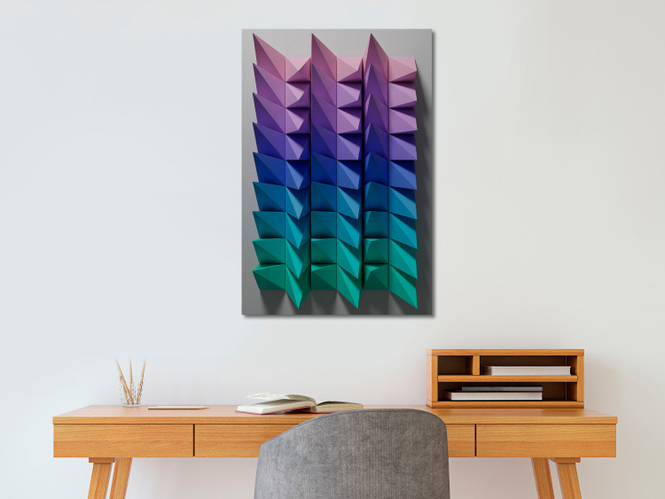 Canvas Print Vertical Movement (1-piece) Vertical - colorful geometric figures 130556 additionalImage 3