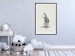 Poster Fluffy Bunny - gray rabbit sketch on a solid background 130756 additionalThumb 24