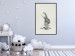 Poster Fluffy Bunny - gray rabbit sketch on a solid background 130756 additionalThumb 4