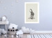 Poster Fluffy Bunny - gray rabbit sketch on a solid background 130756 additionalThumb 3
