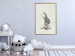 Poster Fluffy Bunny - gray rabbit sketch on a solid background 130756 additionalThumb 5