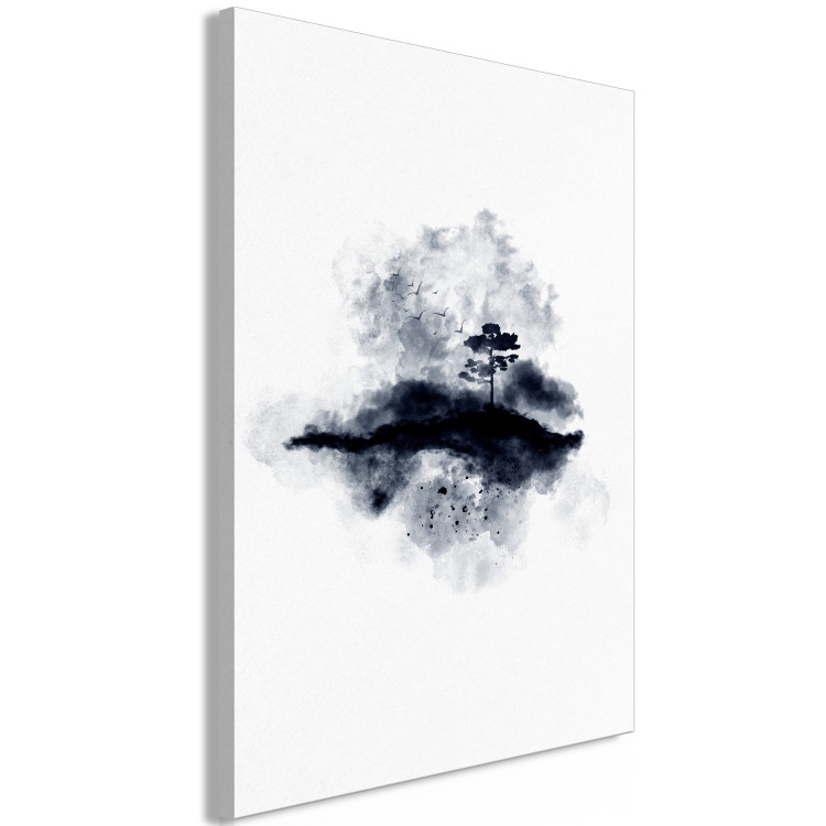Canvas Lonely Tree (1-piece) Vertical - abstract landscape of nature 130856 additionalImage 2