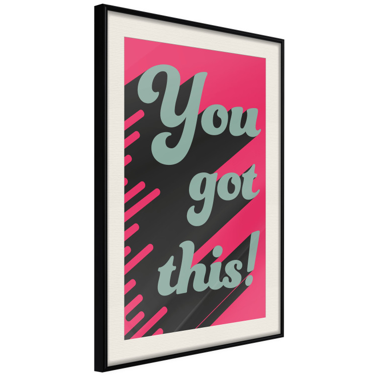 Wall Poster You Got This! - gray English texts boldly on a pink background 131956 additionalImage 2