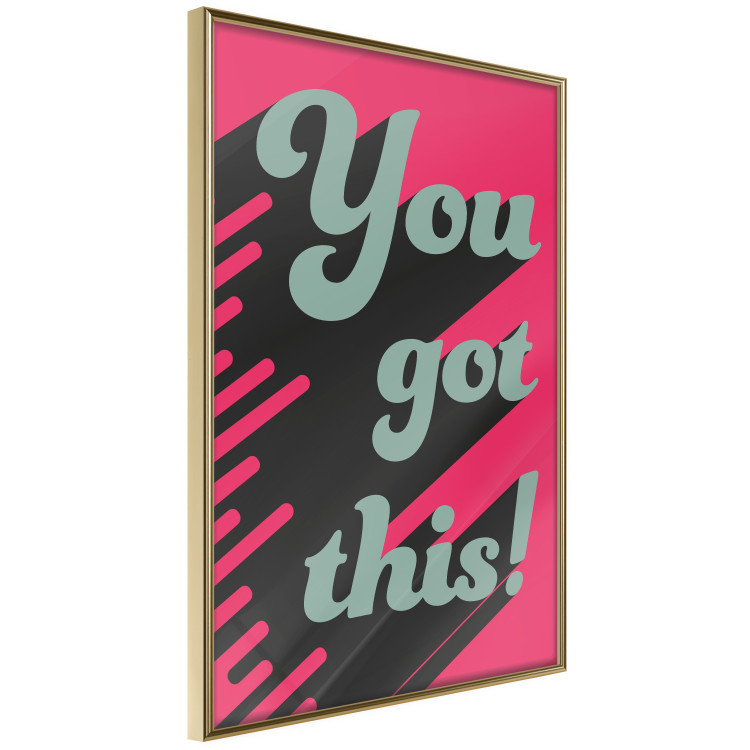 Wall Poster You Got This! - gray English texts boldly on a pink background 131956 additionalImage 12