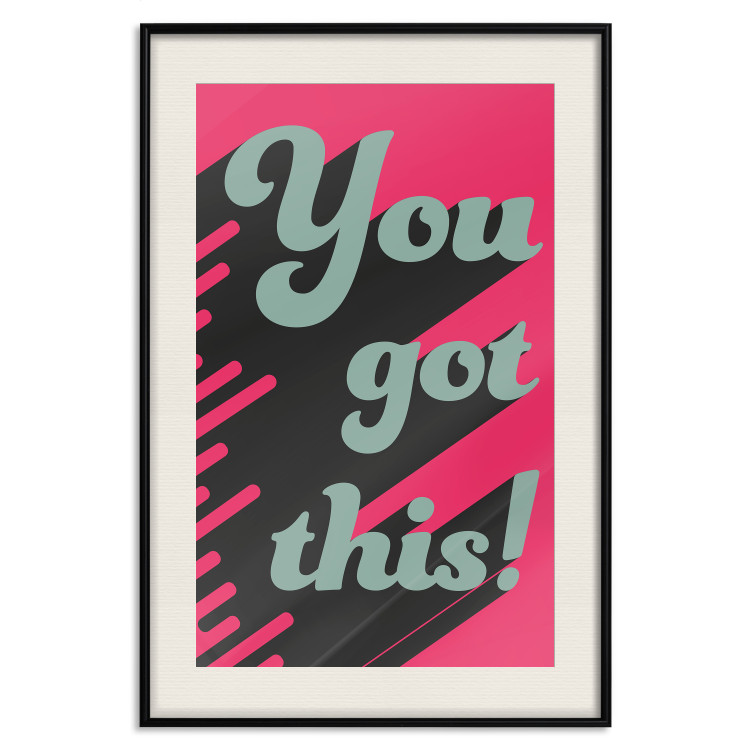 Wall Poster You Got This! - gray English texts boldly on a pink background 131956 additionalImage 19