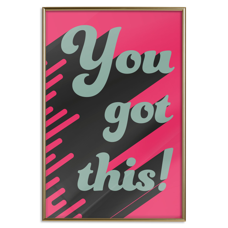 Wall Poster You Got This! - gray English texts boldly on a pink background 131956 additionalImage 21