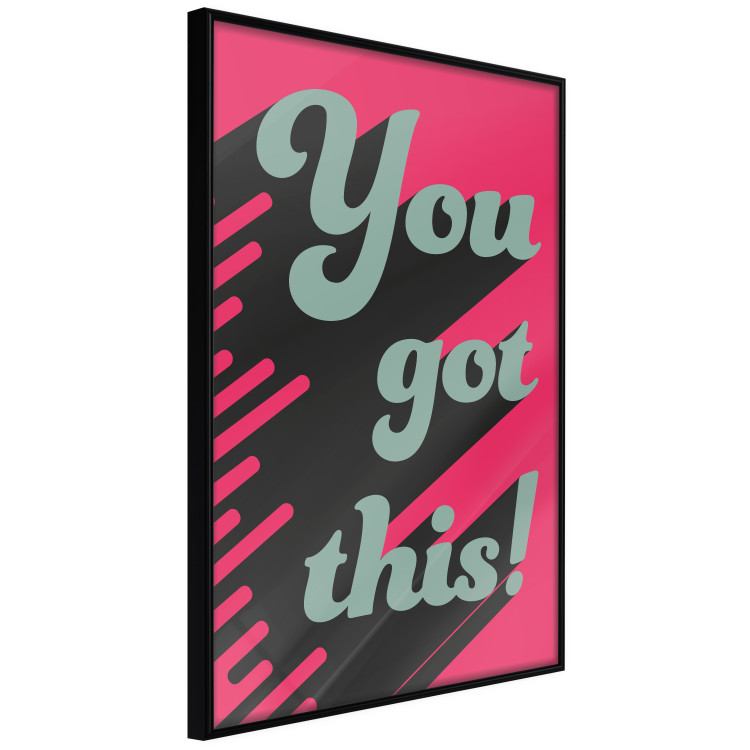 Wall Poster You Got This! - gray English texts boldly on a pink background 131956 additionalImage 11