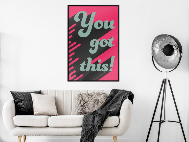 Wall Poster You Got This! - gray English texts boldly on a pink background 131956 additionalImage 6