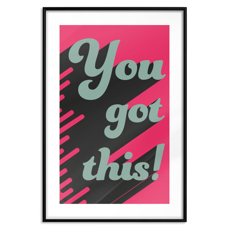 Wall Poster You Got This! - gray English texts boldly on a pink background 131956 additionalImage 17