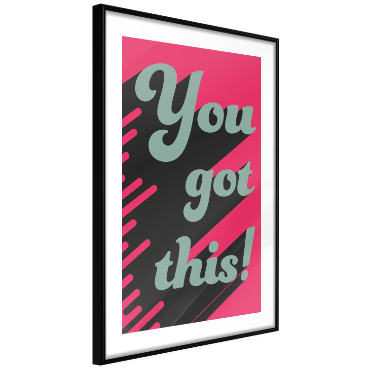 Wall Poster You Got This! - gray English texts boldly on a pink background 131956 additionalImage 8