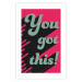 Wall Poster You Got This! - gray English texts boldly on a pink background 131956 additionalThumb 25