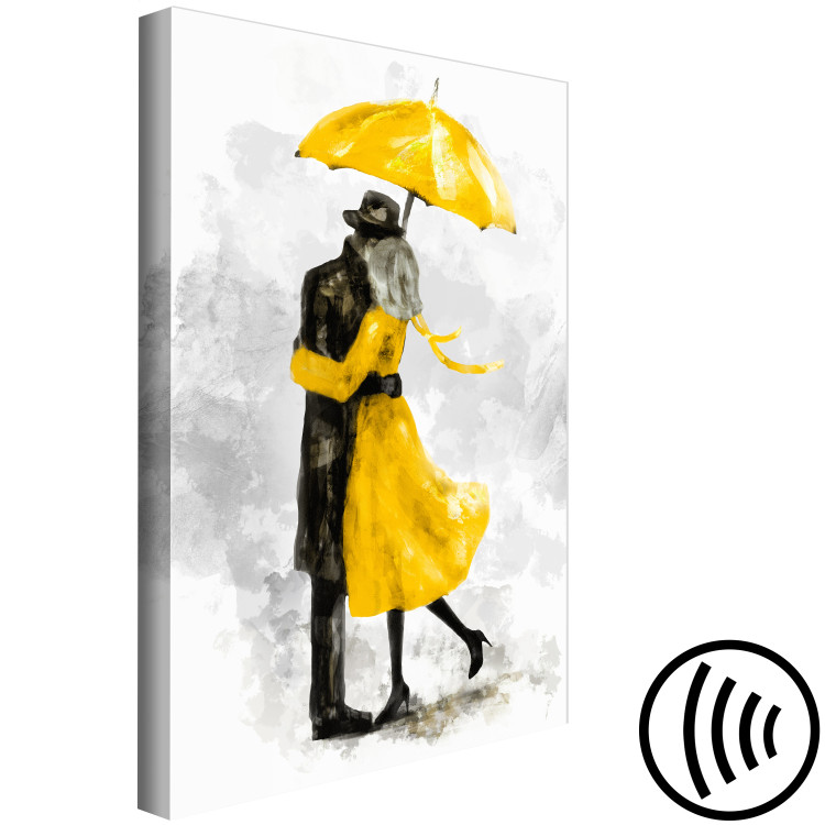 Canvas Art Print Under Yellow Umbrella (1 Part) Vertical 132156 additionalImage 6