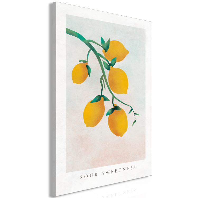 Canvas Print Citrus - drawing image of a branch of a lemon tree 135156 additionalImage 2