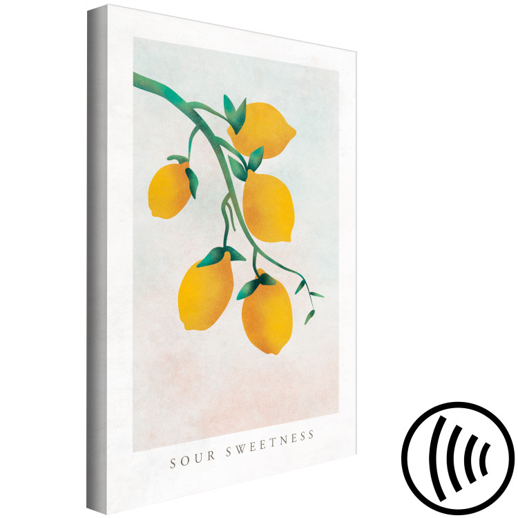 Canvas Print Citrus - drawing image of a branch of a lemon tree 135156 additionalImage 6