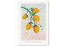 Canvas Print Citrus - drawing image of a branch of a lemon tree 135156