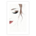 Poster Delicate Beauty - a portrait of a woman with red lips and a white background 136456 additionalThumb 10
