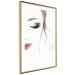 Poster Delicate Beauty - a portrait of a woman with red lips and a white background 136456 additionalThumb 2