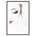 Poster Delicate Beauty - a portrait of a woman with red lips and a white background 136456 additionalThumb 20