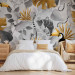 Photo Wallpaper Jungle animals - tropical theme with toucans, lemurs and leaves 138456 additionalThumb 2