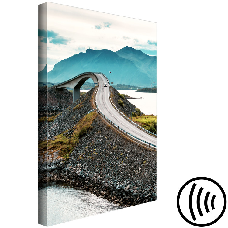 Canvas Road Across Lakes (1-piece) Vertical - landscape with mountains in the background 138756 additionalImage 6