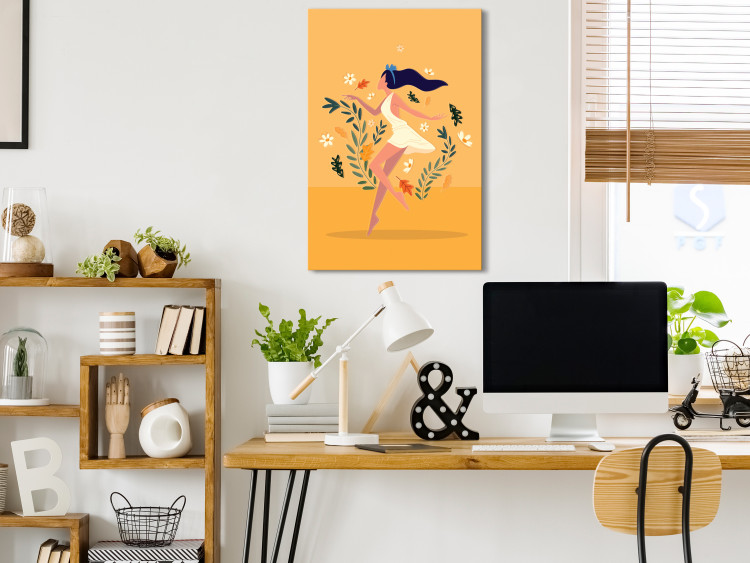 Canvas Print Dancing Among Flowers (1-piece) Vertical - woman amidst plants 138856 additionalImage 3