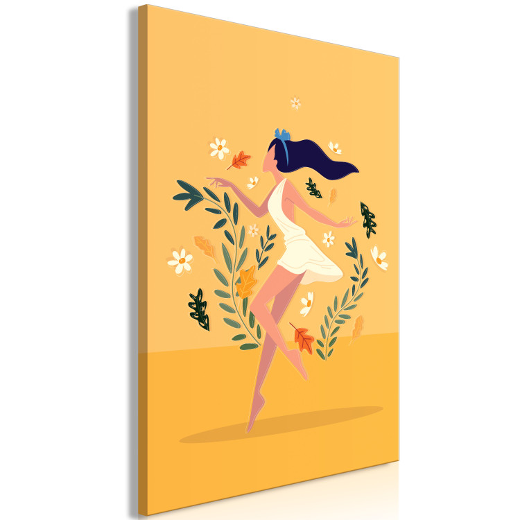 Canvas Print Dancing Among Flowers (1-piece) Vertical - woman amidst plants 138856 additionalImage 2