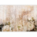Wall Mural Our memories - flowers on a vintage-style plank textured background 143756 additionalThumb 1