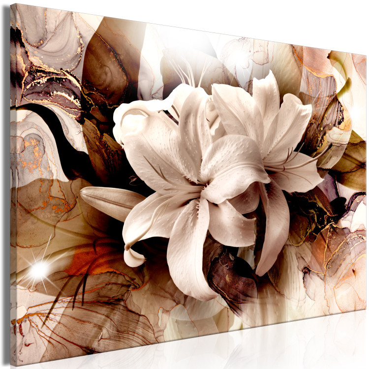 Canvas Art Print Flower Abstraction (1-piece) - lily petals in a fashionable aesthetic 143856 additionalImage 2