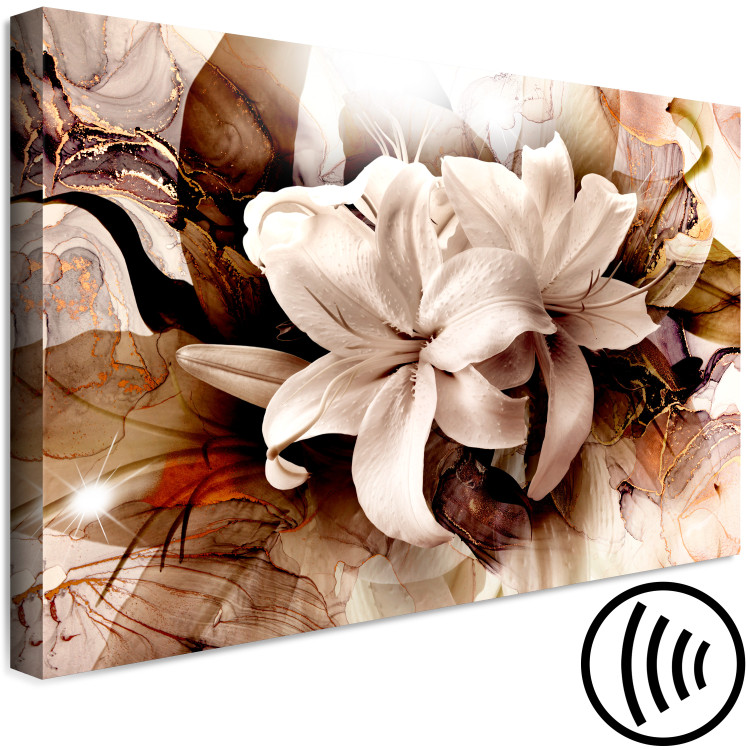 Canvas Art Print Flower Abstraction (1-piece) - lily petals in a fashionable aesthetic 143856 additionalImage 6