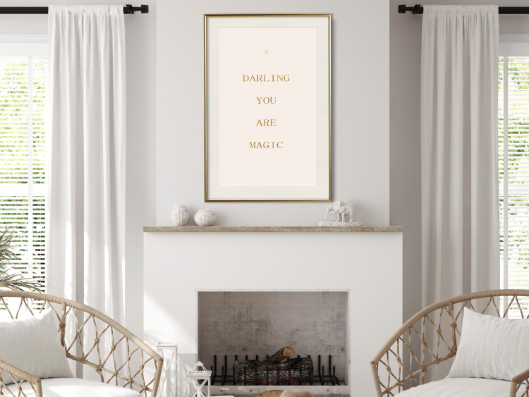 Wall Poster Love Confession - Golden Inscriptions on a Light Pink Background 145756 additionalImage 19