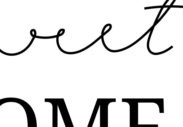 Canvas Sweet Home - Minimalist Black Lettering on a White Background 146156 additionalImage 4