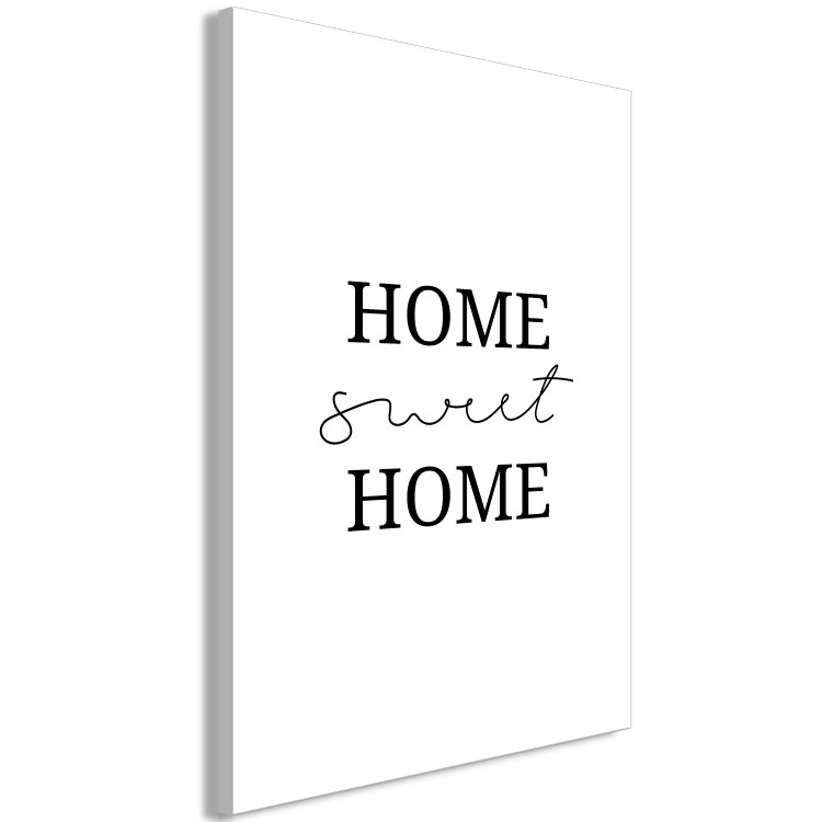Canvas Sweet Home - Minimalist Black Lettering on a White Background 146156 additionalImage 2