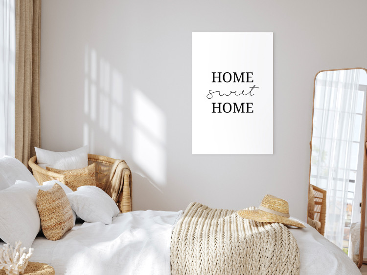 Canvas Sweet Home - Minimalist Black Lettering on a White Background 146156 additionalImage 3
