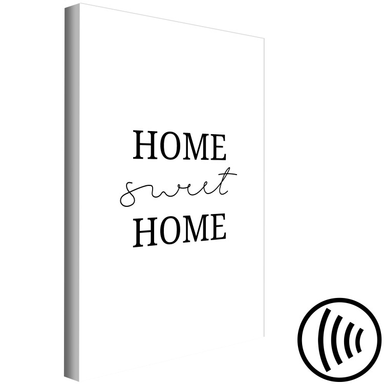 Canvas Sweet Home - Minimalist Black Lettering on a White Background 146156 additionalImage 6