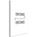 Canvas Sweet Home - Minimalist Black Lettering on a White Background 146156 additionalThumb 2