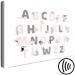 Canvas Print Polish Alphabet for Children - Pink and Gray Letters with Animals 146456 additionalThumb 6