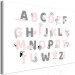 Canvas Print Polish Alphabet for Children - Pink and Gray Letters with Animals 146456 additionalThumb 2