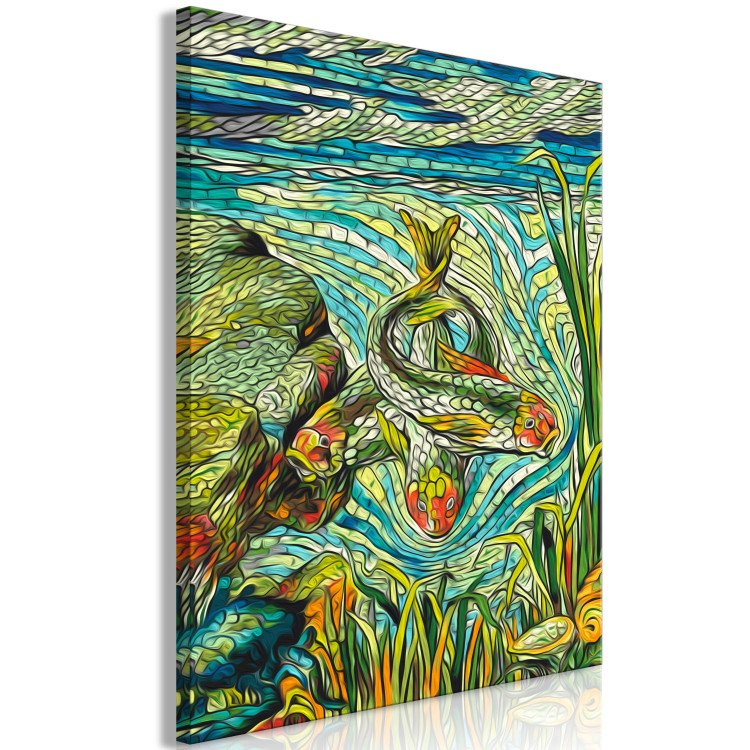 Paint by number In the Current - Mosaic Fish in the Rushes and Overcast Sky 148456 additionalImage 6