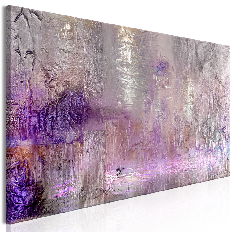 Canvas Art Print Pearl and Purple (1-piece) narrow - modern colorful abstraction 148956 additionalImage 2