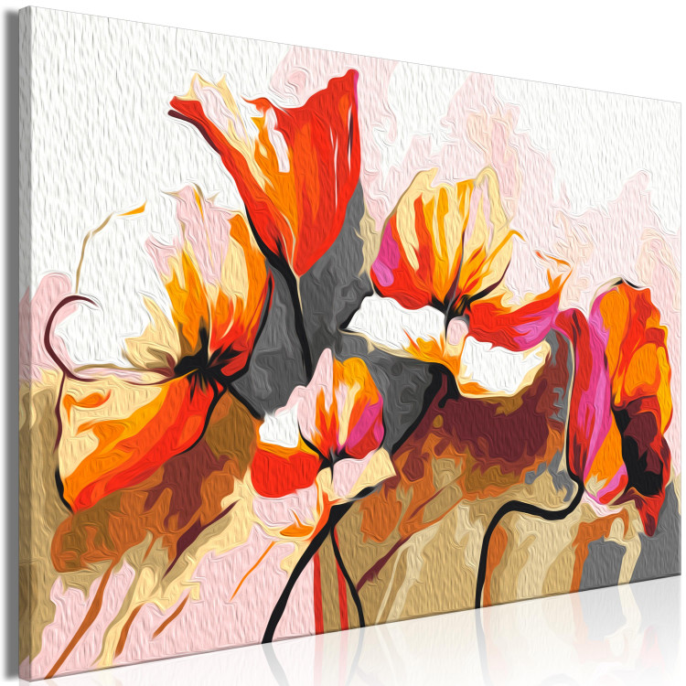 Paint by number Euphoria of Colors - Flaming Colors of Flowers Against a Clear Sky 149756 additionalImage 3