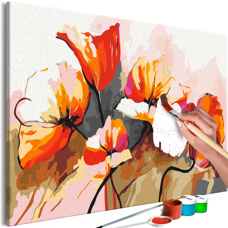 Paint by number Euphoria of Colors - Flaming Colors of Flowers Against a Clear Sky 149756 additionalImage 5