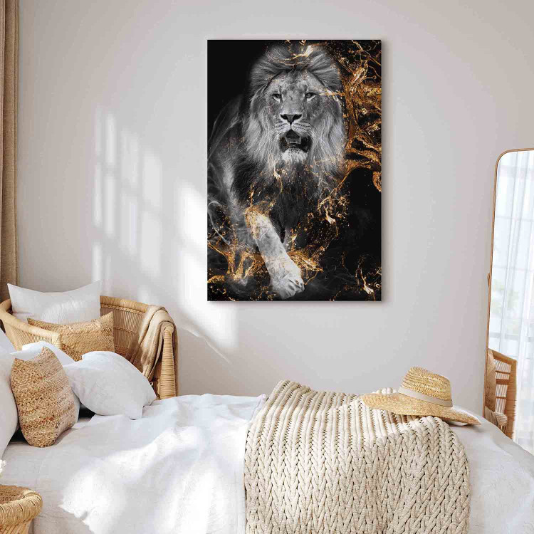 Canvas Print King in Gold (1 Part) Vertical 150956 additionalImage 4