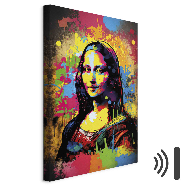 Canvas Print Colorful Mona Lisa - A Portrait of a Woman Inspired by Da Vinci’s Work 151056 additionalImage 8