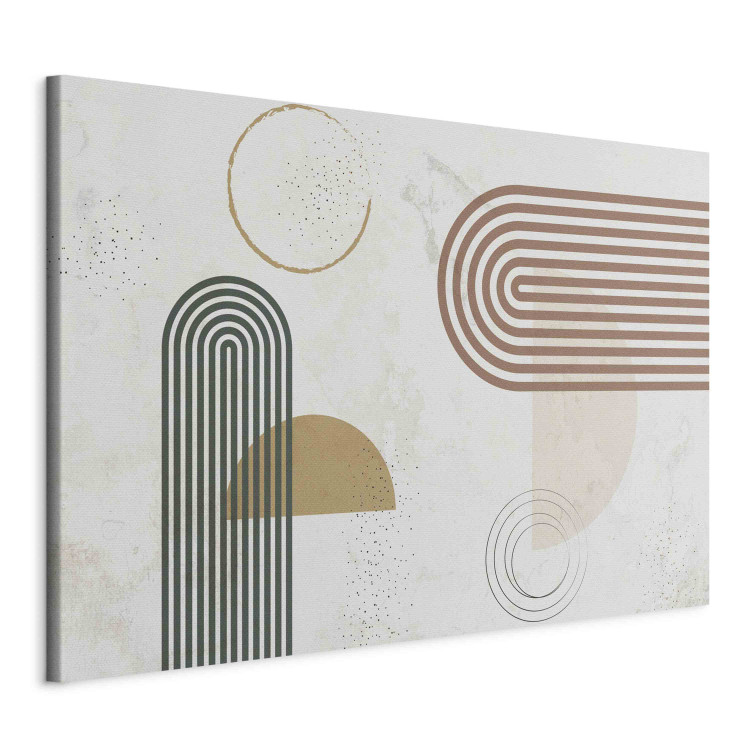 Canvas Print Harmonious Shapes - Abstract With Figures in Muted Colors 151256 additionalImage 2