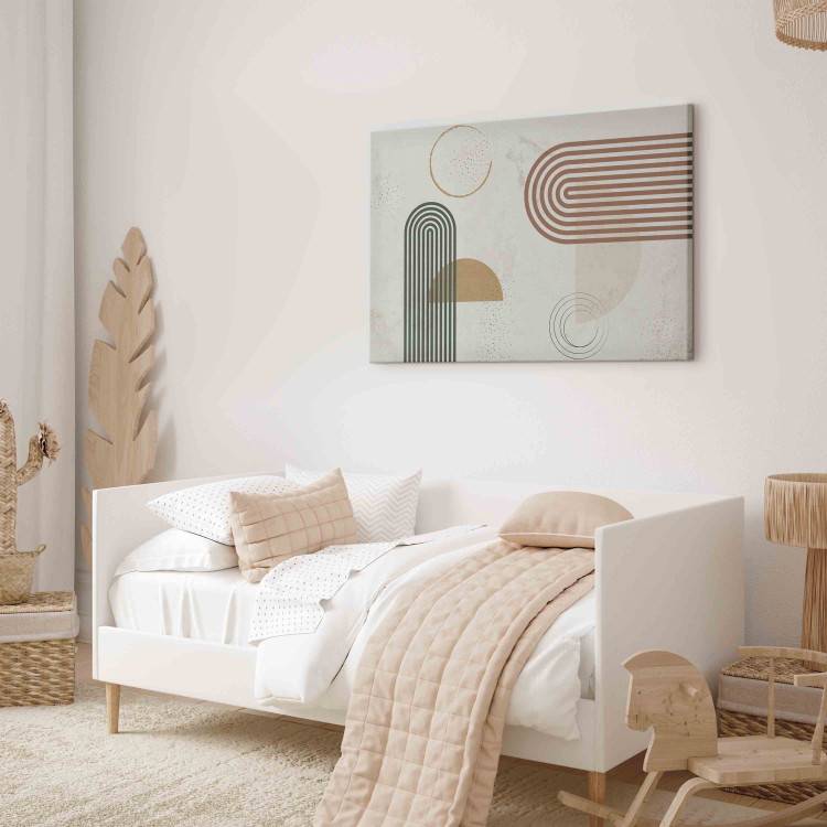 Canvas Print Harmonious Shapes - Abstract With Figures in Muted Colors 151256 additionalImage 4