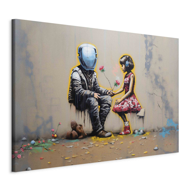 Canvas Meeting AI - Futuristic Colorful Graffiti in the Style of Banksy 151756 additionalImage 2