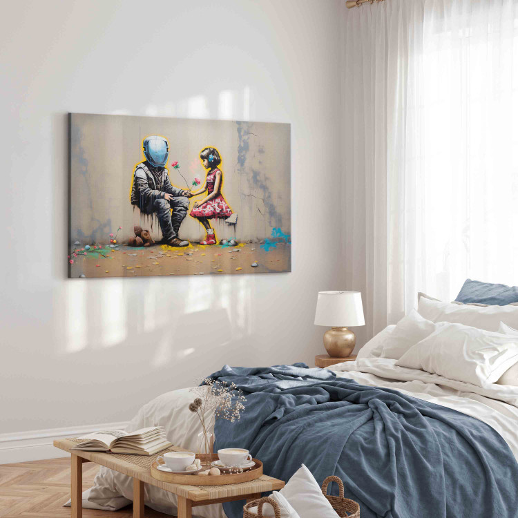 Canvas Meeting AI - Futuristic Colorful Graffiti in the Style of Banksy 151756 additionalImage 5